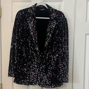 Chic Me Sequin Blazer - Black, Blue Silver and Pink! New! Size Large